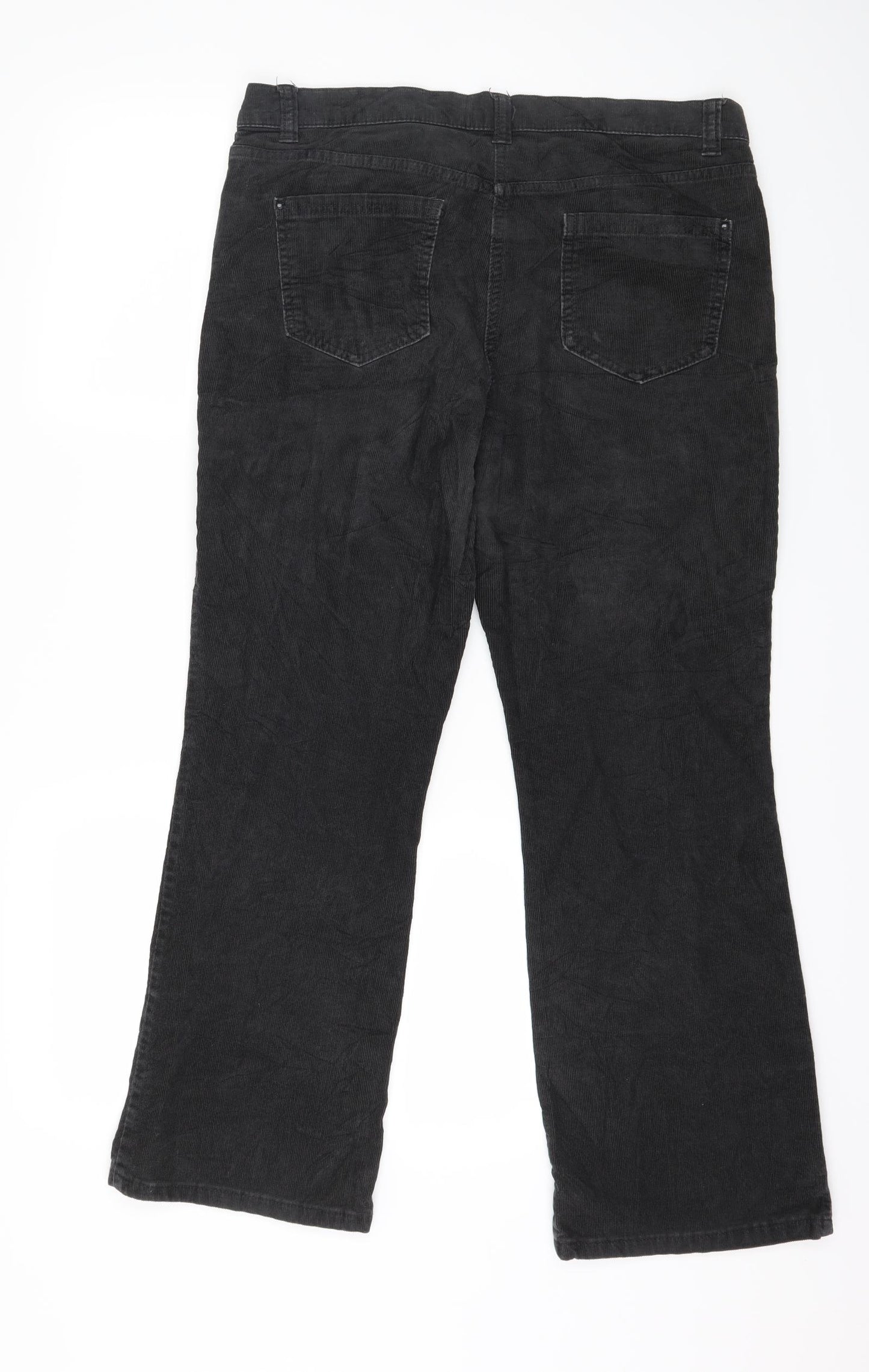 Marks and Spencer Womens Grey  Corduroy Trousers  Size 14 L26 in