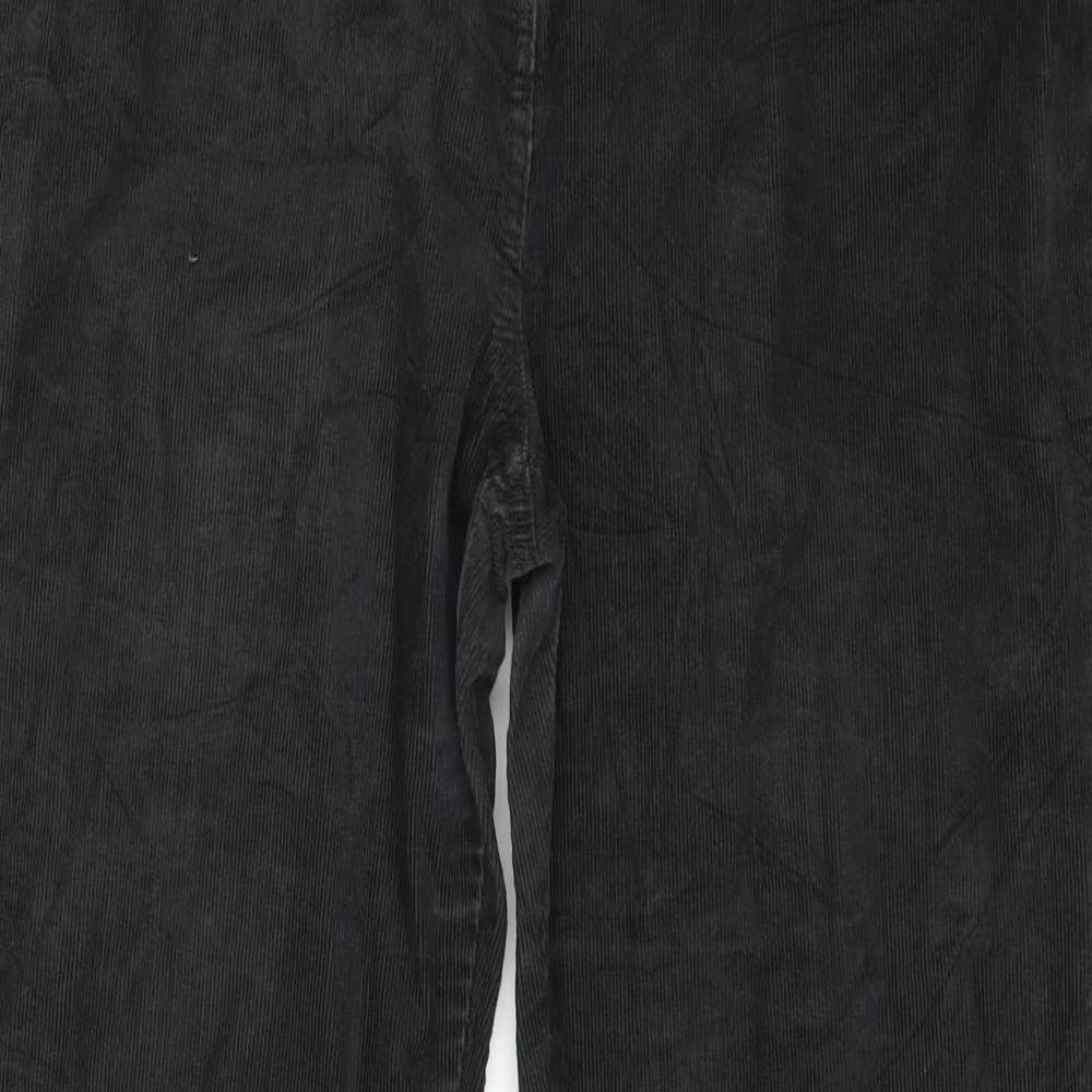 Marks and Spencer Womens Grey  Corduroy Trousers  Size 14 L26 in