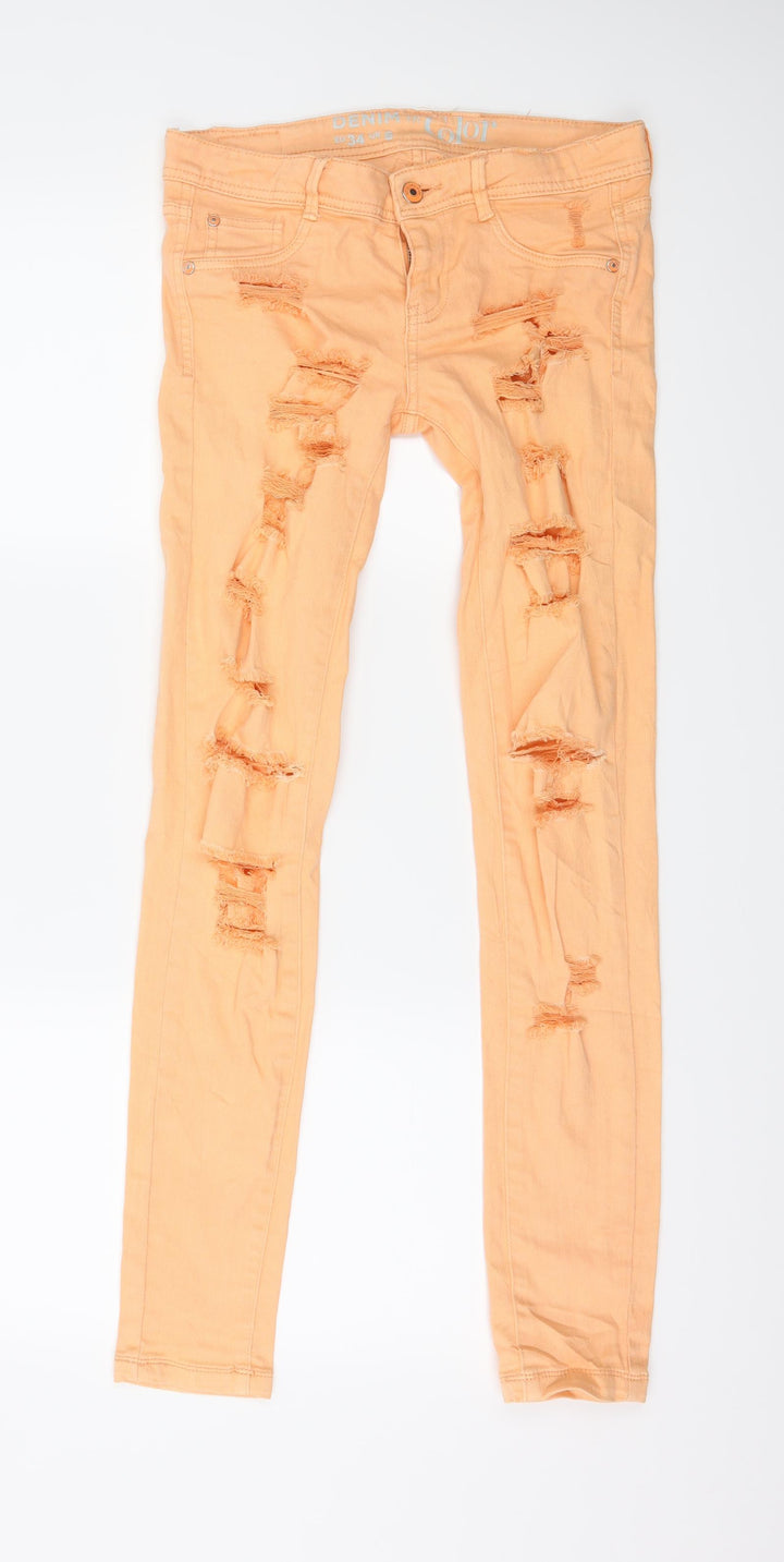 Suteblanco Jeans Womens Orange  Denim Skinny Jeans Size 6 L29 in
