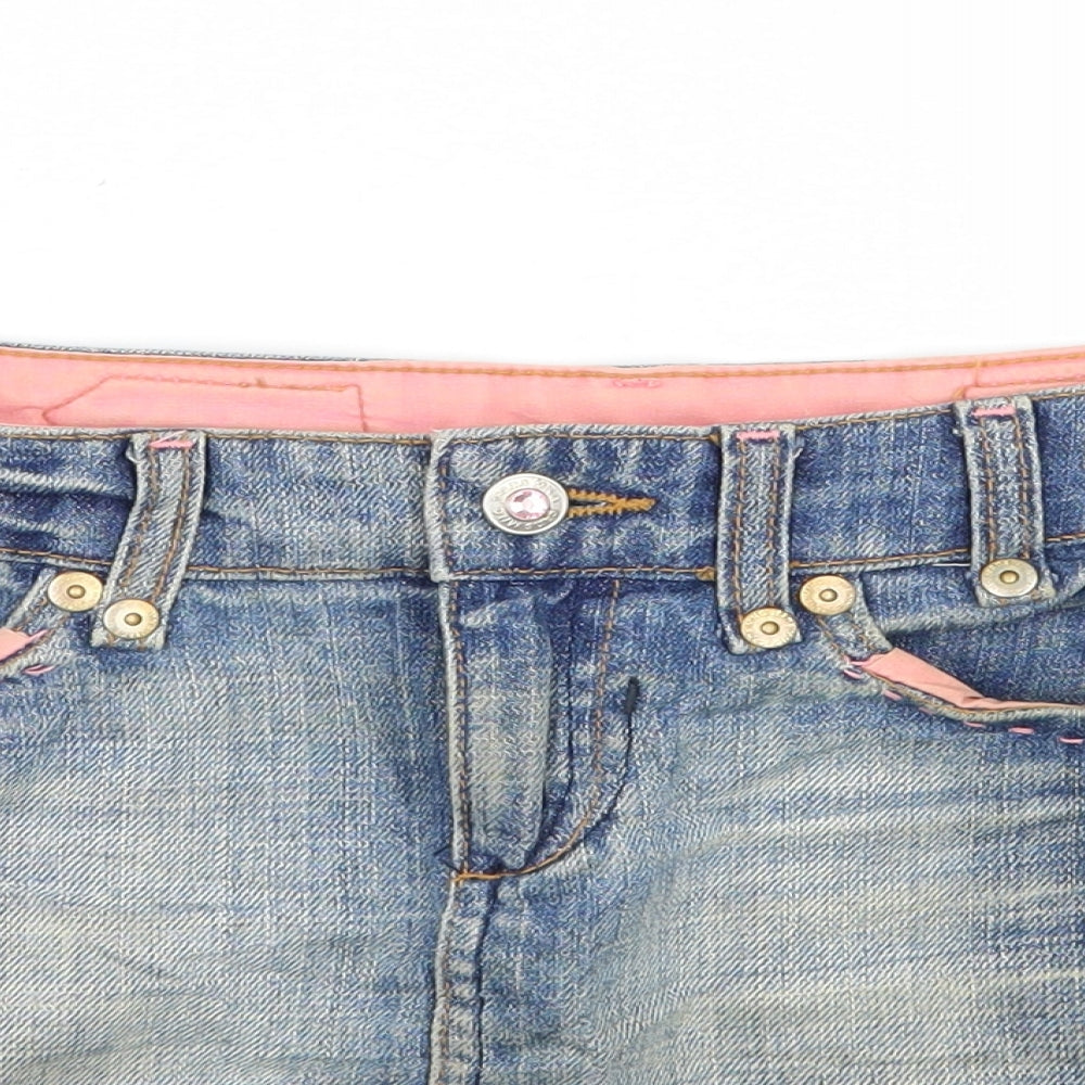 Mango Womens Blue  Denim Mini Skirt Size 6