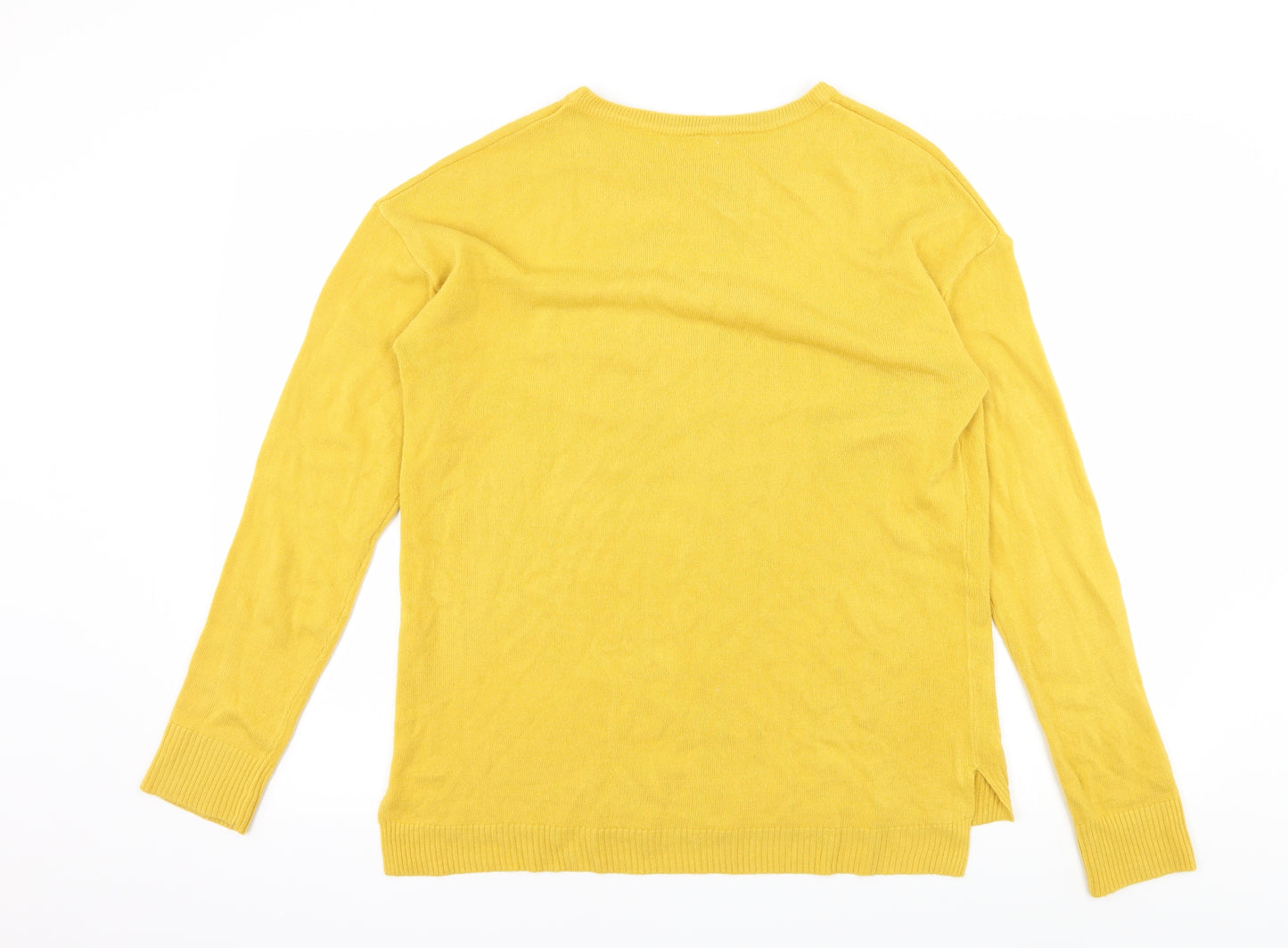 PEP & CO Womens Yellow  Knit Pullover Jumper Size 16