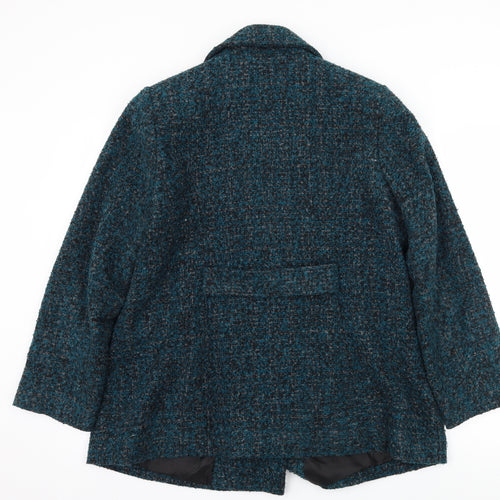 Bonmarché Womens Blue   Pea Coat Coat Size 18