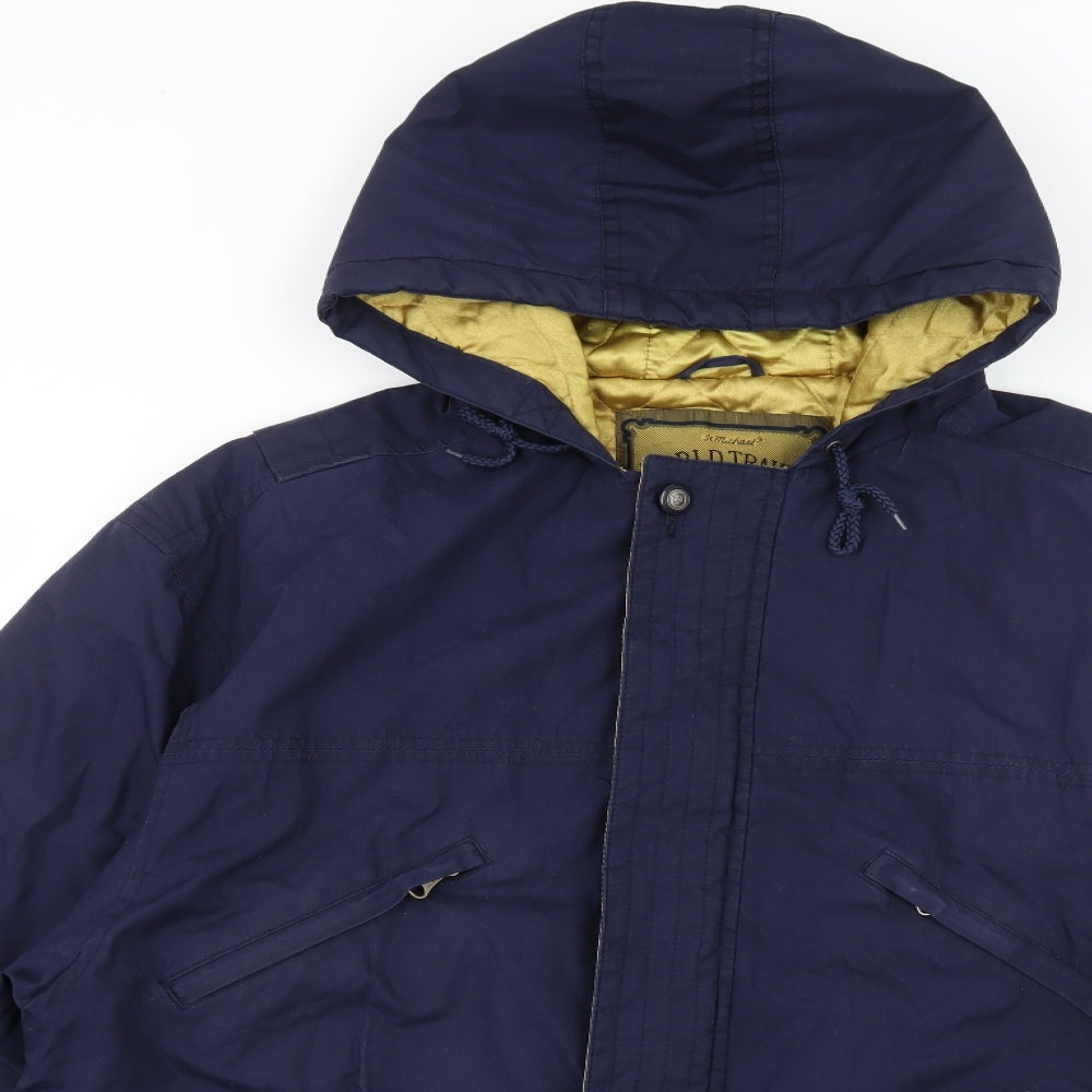 St Michael Boys Black   Parka Coat Size 13-14 Years
