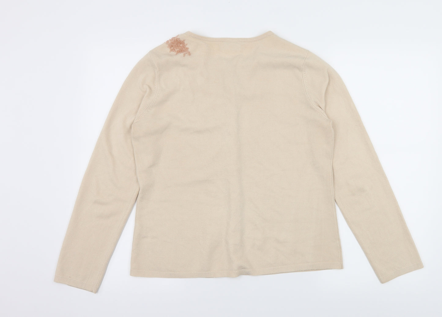 BHS Womens Ivory  Knit Cardigan Jumper Size 14