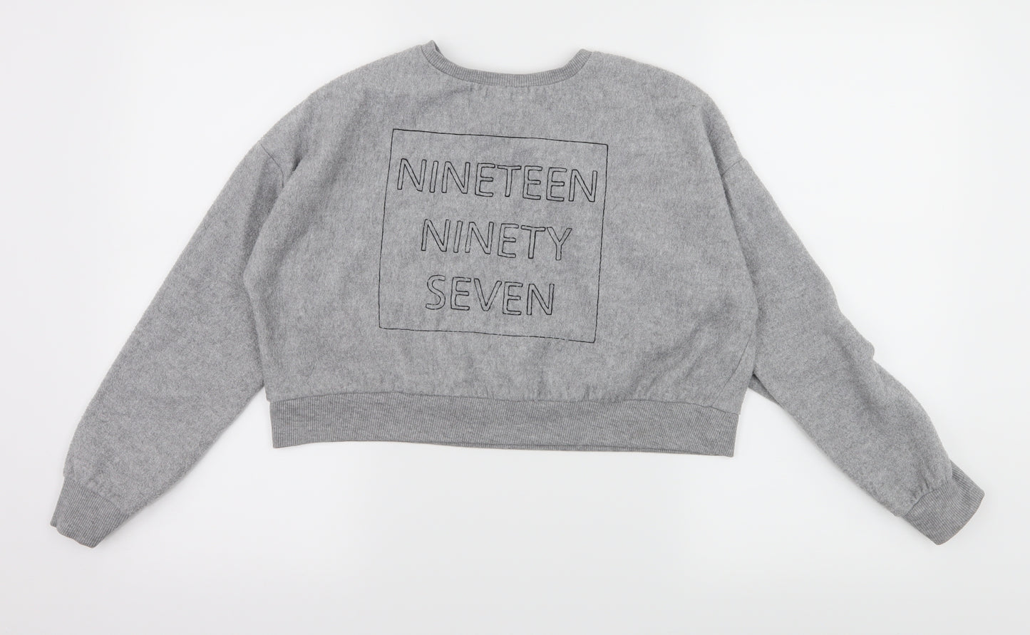 New Look Girls Grey  Jersey Pullover Sweatshirt Size 12-13 Years  - 1997