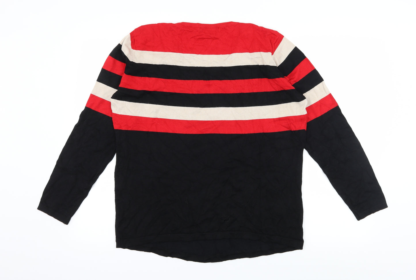 Just Elegance Womens Multicoloured Striped Knit Pullover Jumper Size XL