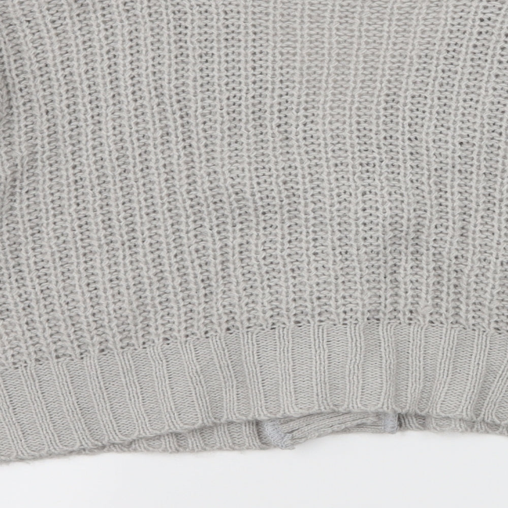 Boohoo Womens Green  Knit Cardigan Jumper Size M