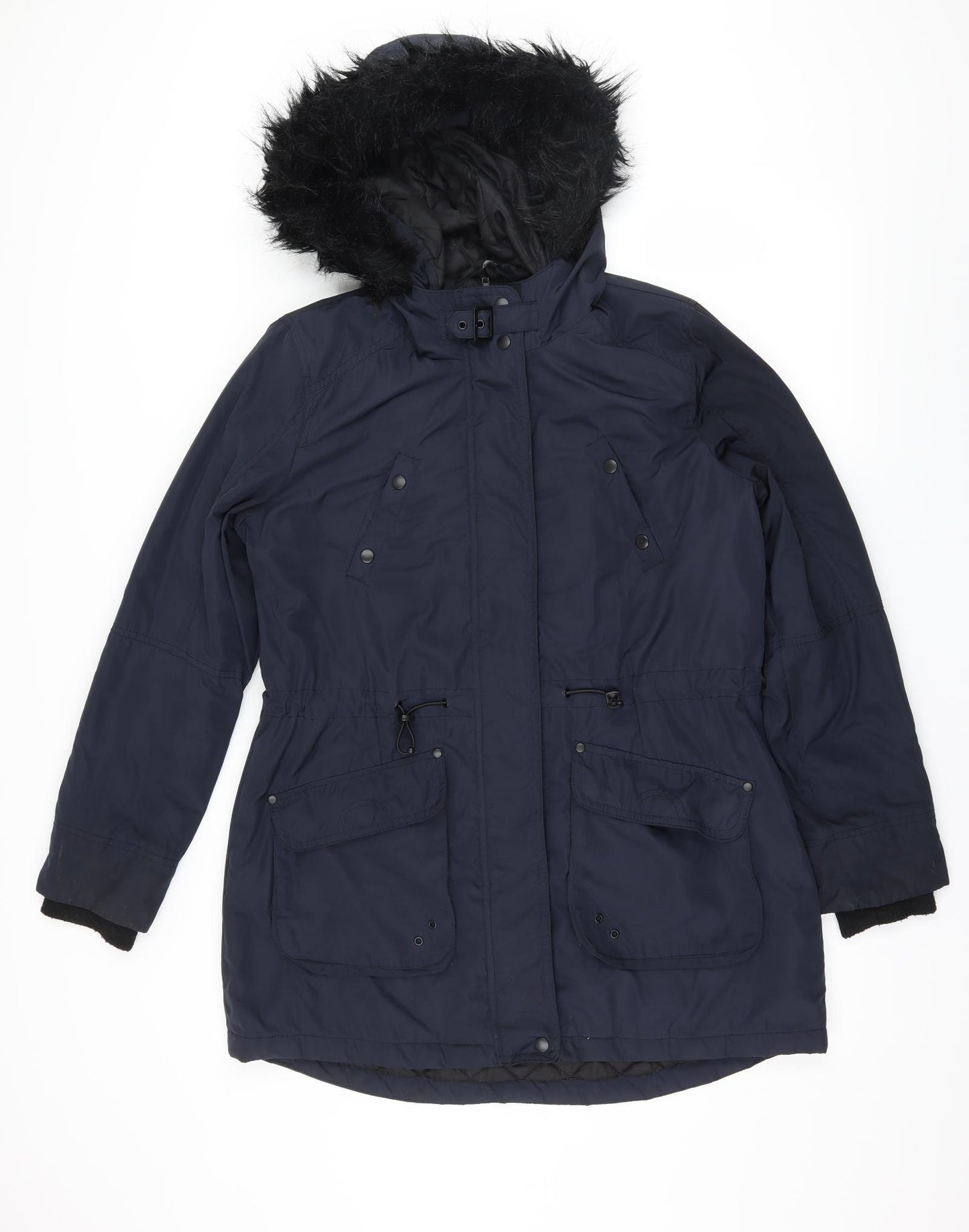 F&F Womens Blue   Parka Coat Size 12