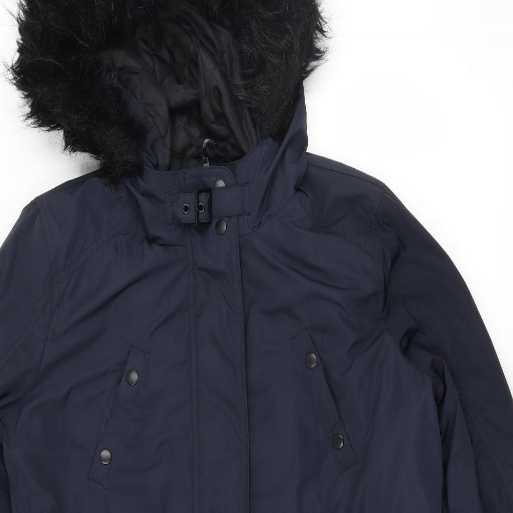 F&F Womens Blue   Parka Coat Size 12