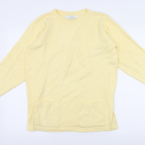 Marks and Spencer Womens Yellow  Knit Pullover Jumper Size 8