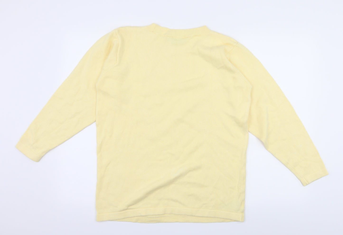 Marks and Spencer Womens Yellow  Knit Pullover Jumper Size 8
