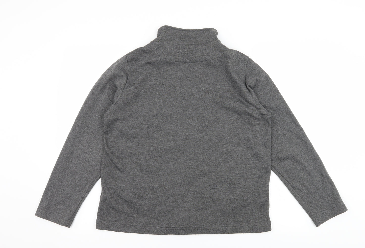 Damart Womens Grey  Jersey Full Zip Sweatshirt Size 10  - Flower
