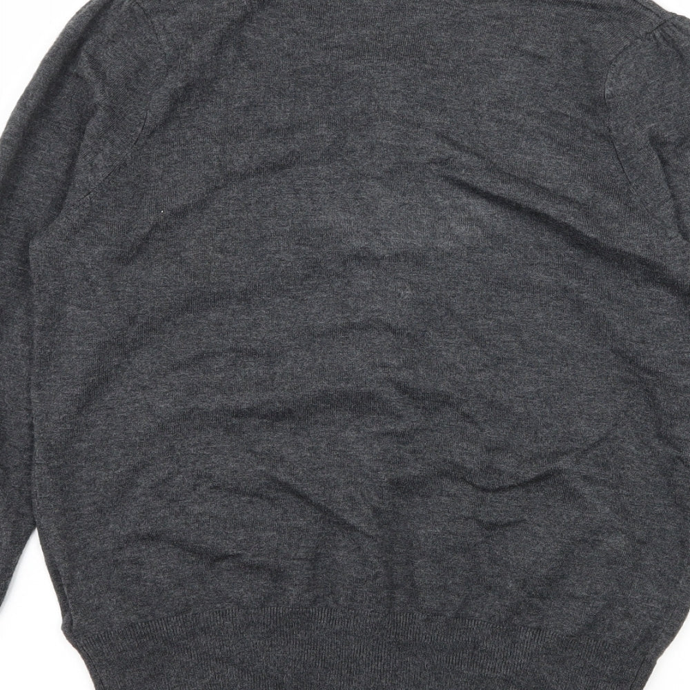 Marks and Spencer Womens Grey  Knit Cardigan Jumper Size 12