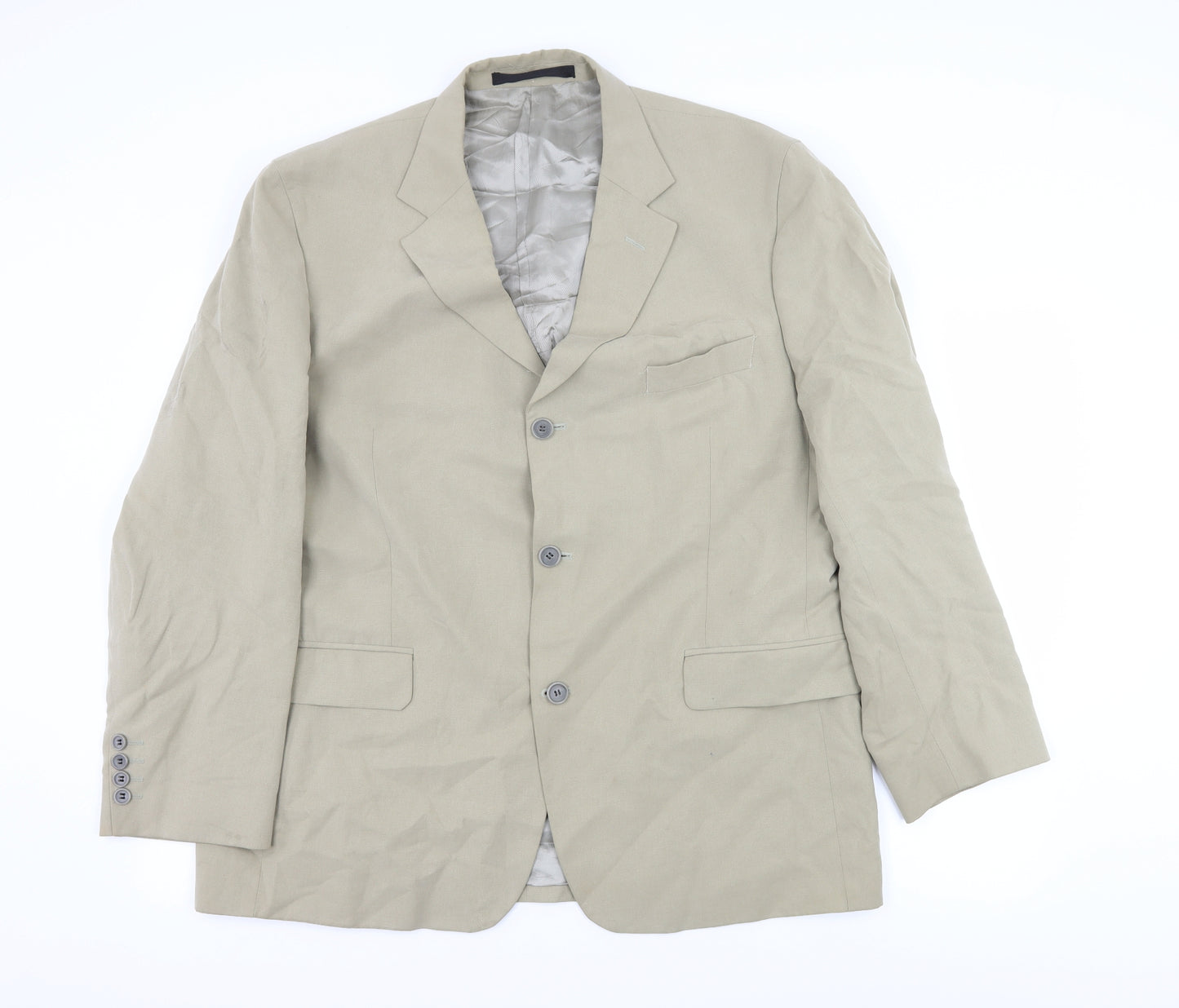 Preworn Mens Beige   Jacket Suit Jacket Size XL