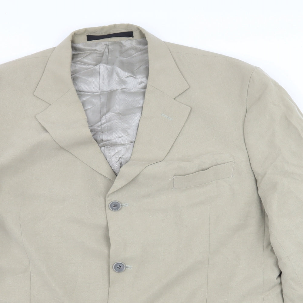 Preworn Mens Beige   Jacket Suit Jacket Size XL