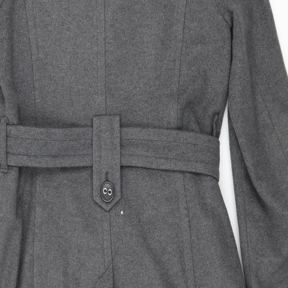 NEXT Womens Grey   Overcoat Coat Size 14