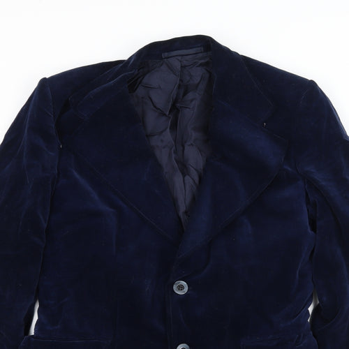 Burton Mens Blue  Velvet Jacket Blazer Size S