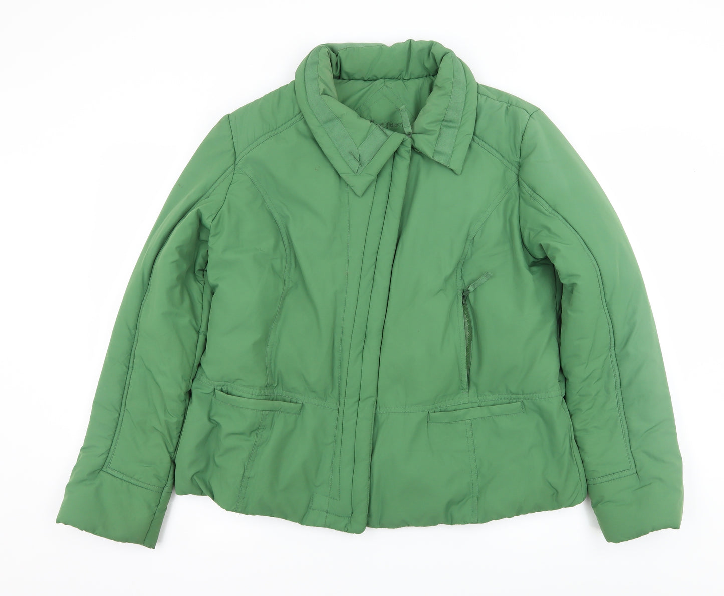 Monsoon Womens Green   Puffer Jacket Coat Size 16