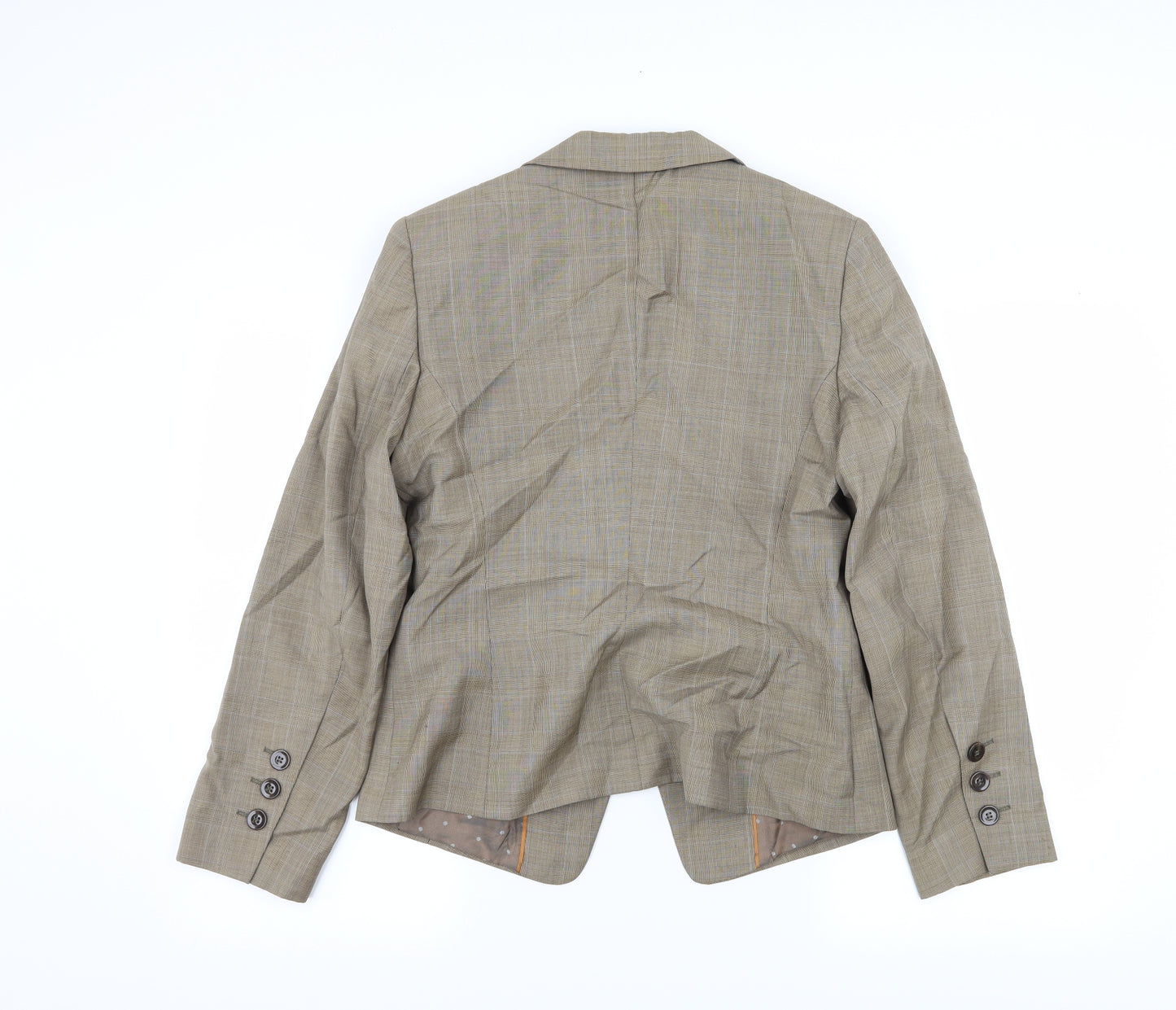 Marks and Spencer Womens Brown Check  Jacket Blazer Size 12