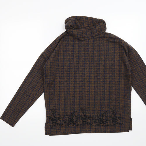 NEXT Womens Blue Check  Pullover Sweatshirt Size 8