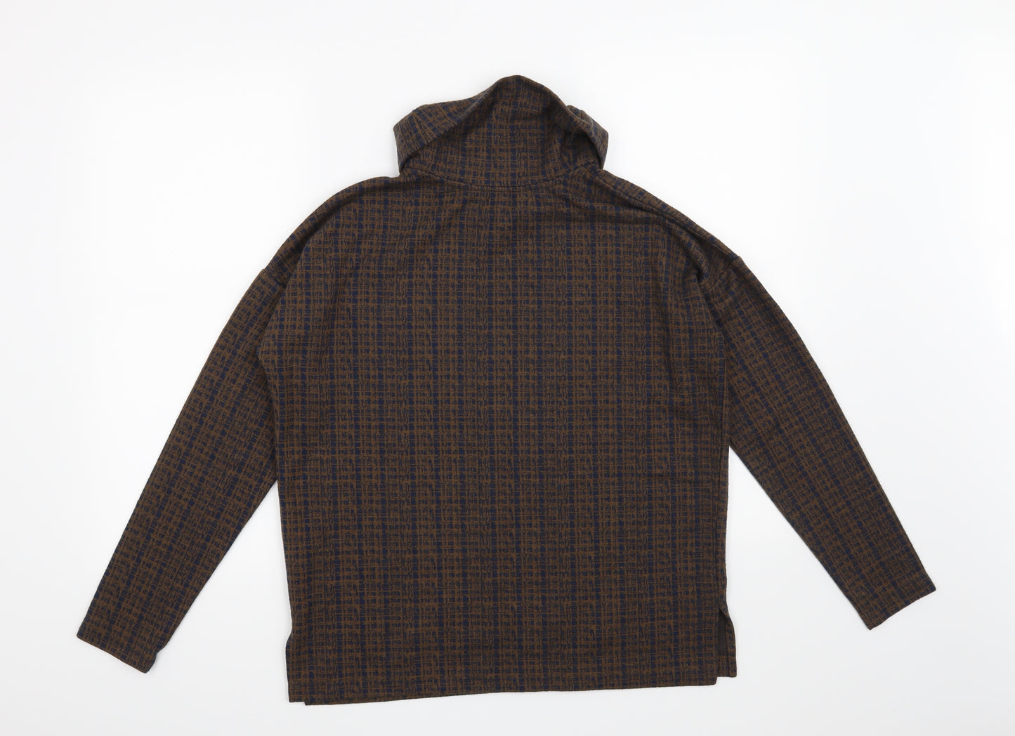 NEXT Womens Blue Check  Pullover Sweatshirt Size 8