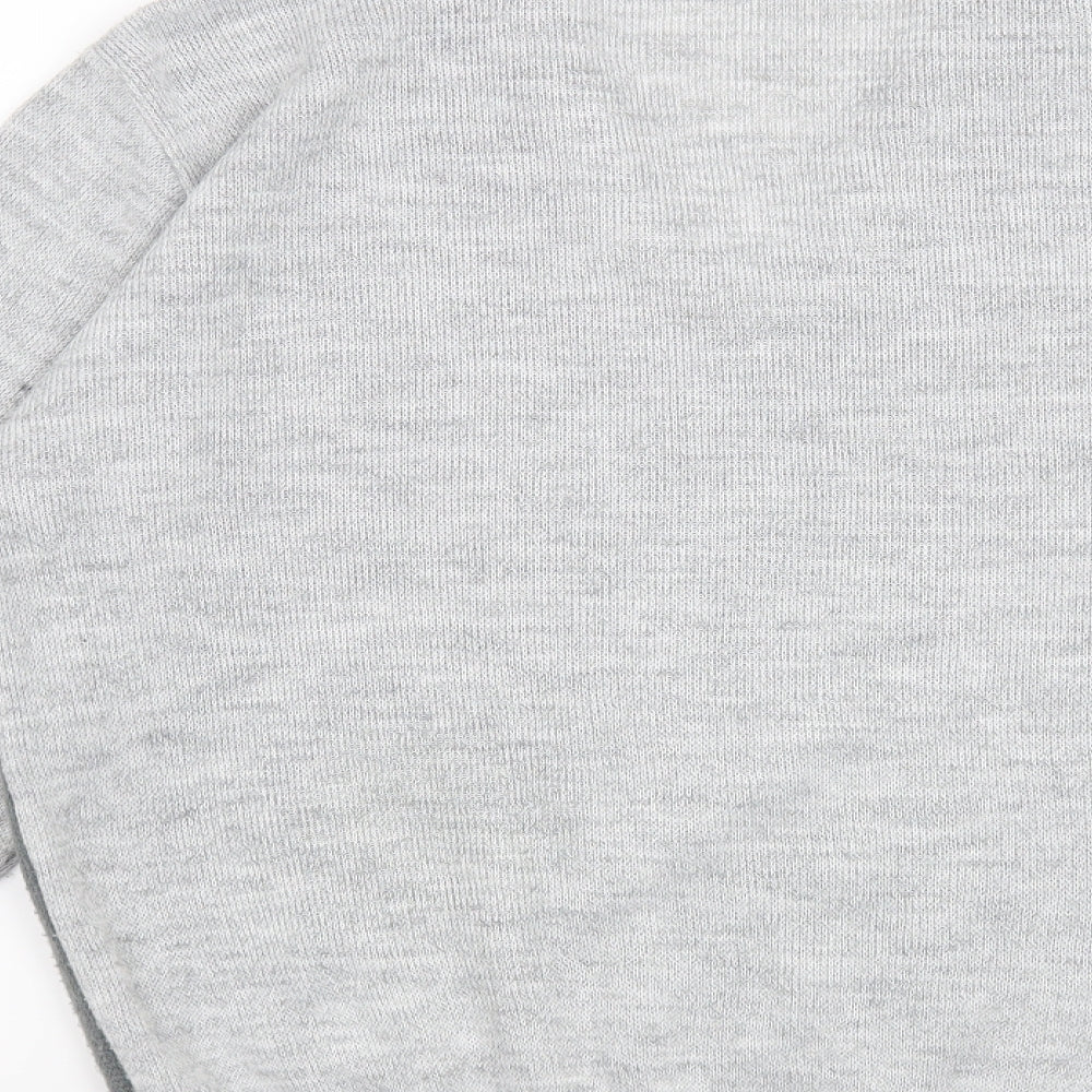 Greenwoods Mens Grey Geometric  Henley Jumper Size L