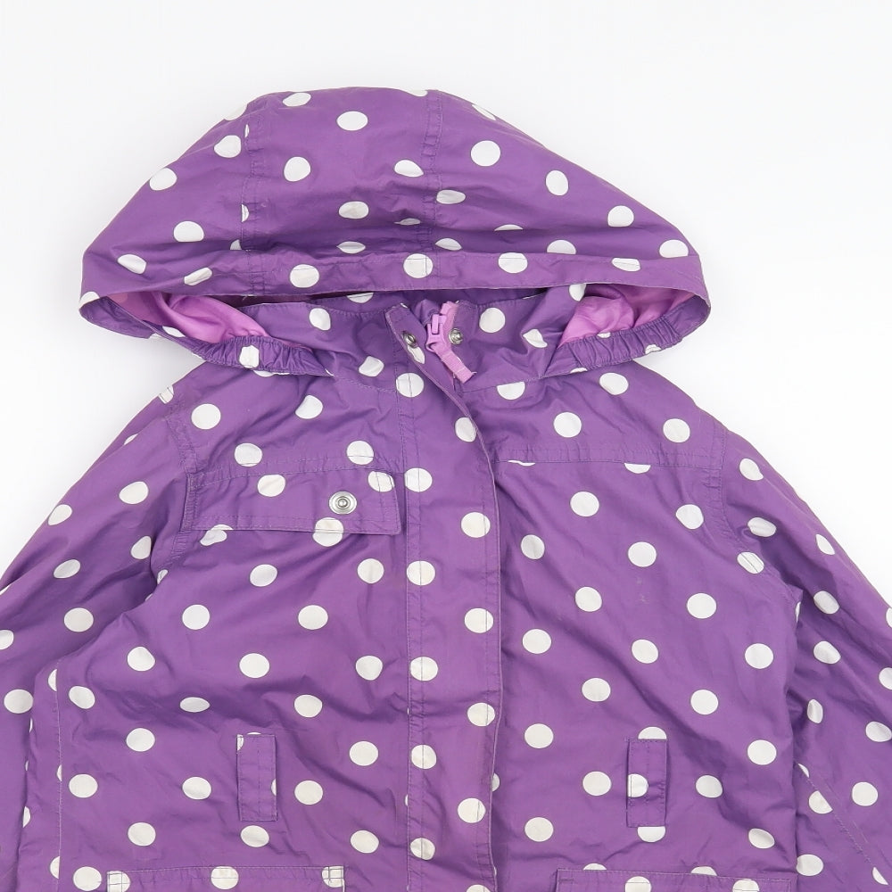Peter Storm Girls Purple Polka Dot  Jacket  Size 11-12 Years