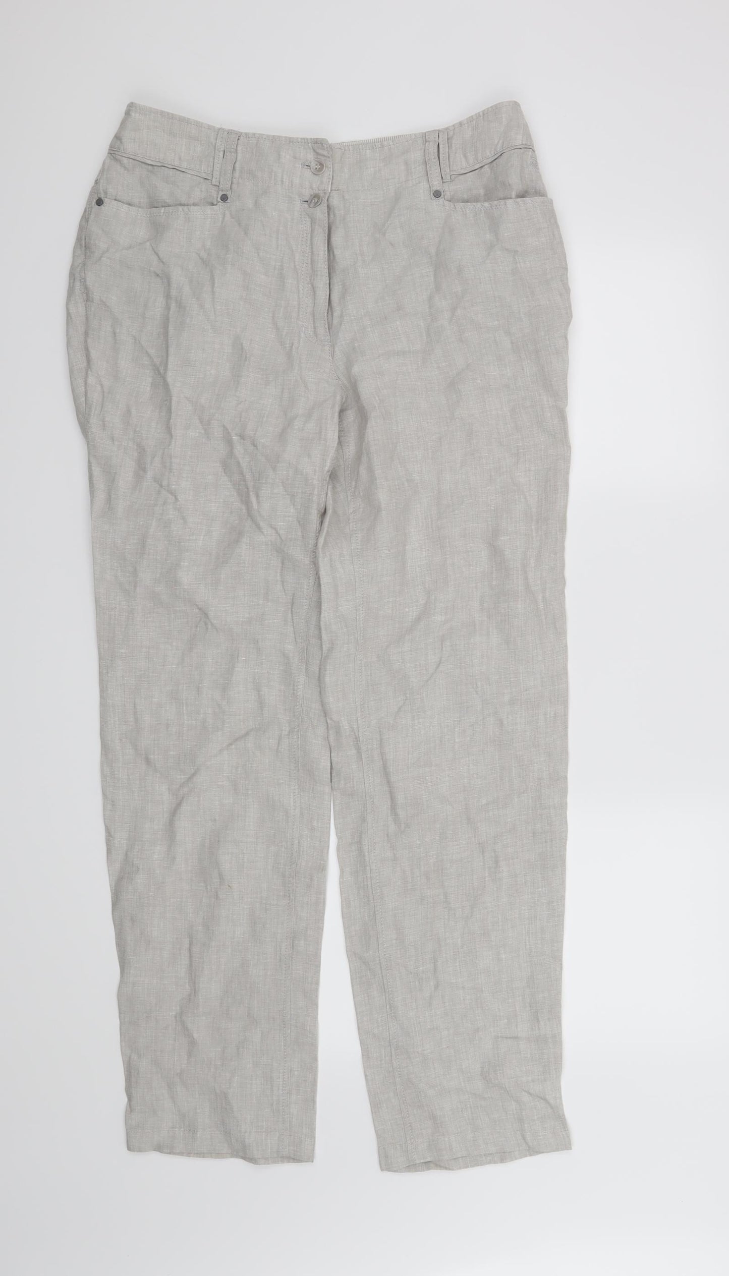 Olsen Womens Grey   Trousers  Size 16 L31 in