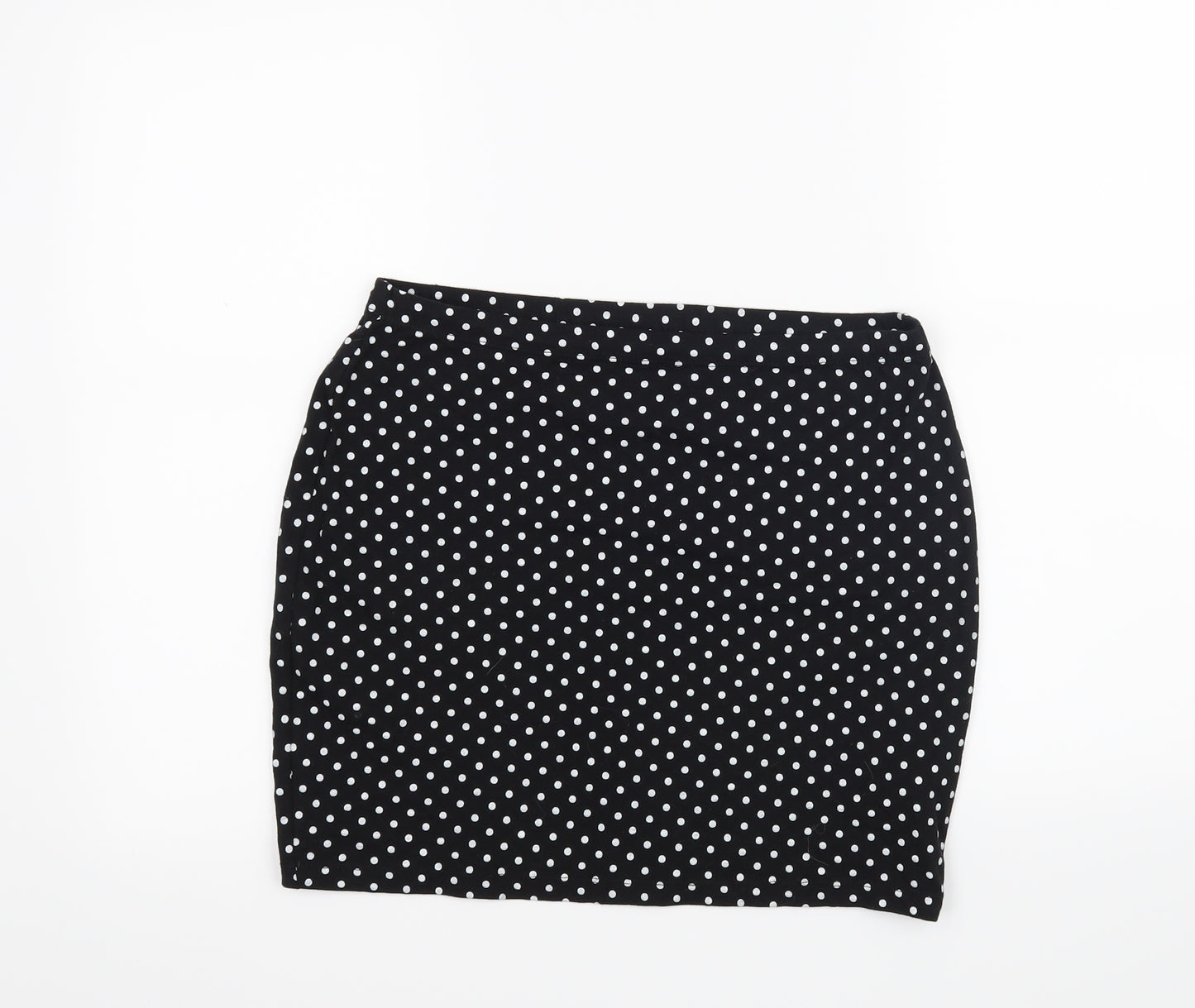 Primark Womens Black Polka Dot  Mini Skirt Size 14