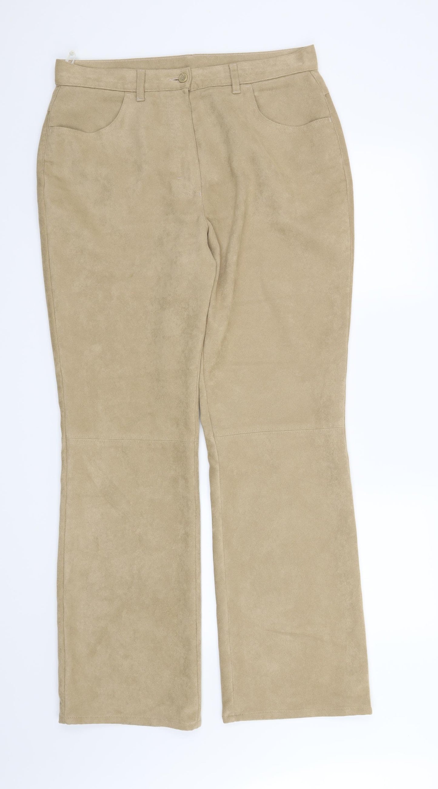 Marks and Spencer Womens Beige   Trousers  Size 16 L32 in