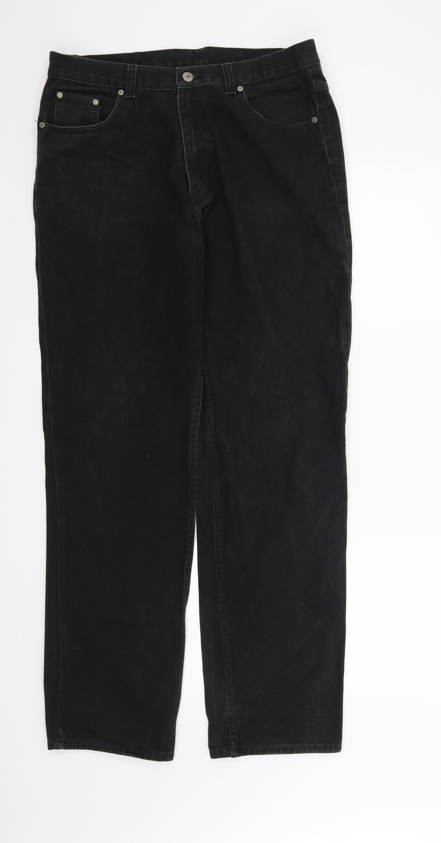 Easy Mens Black   Straight Jeans Size 34 in L34 in
