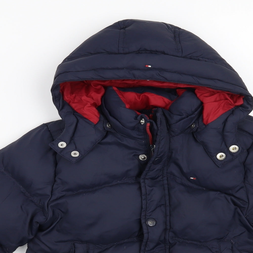 Tommy Hilfiger Boys Blue   Overcoat Coat Size 6 Years