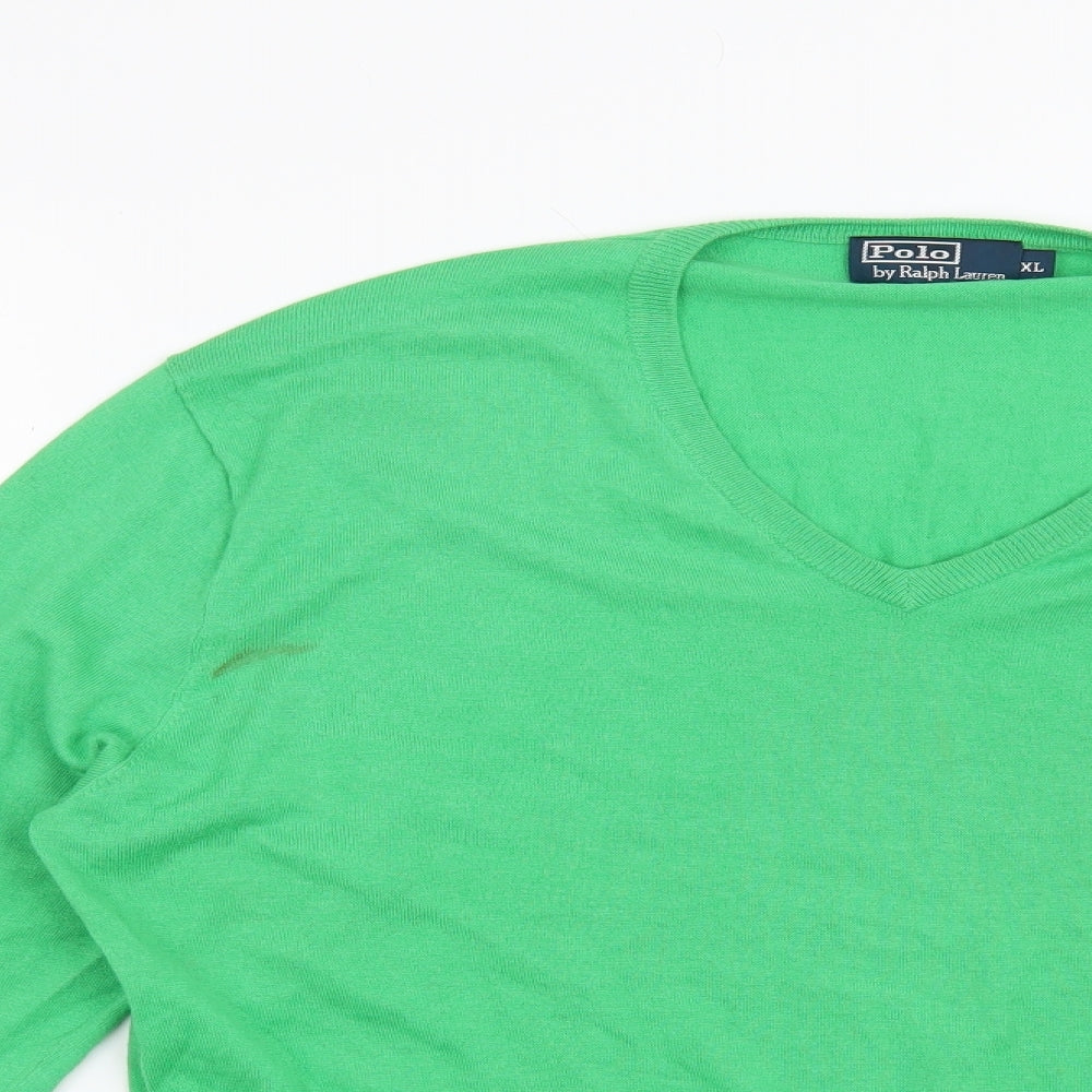 Polo Ralph Lauren Mens Green   Pullover Jumper Size XL