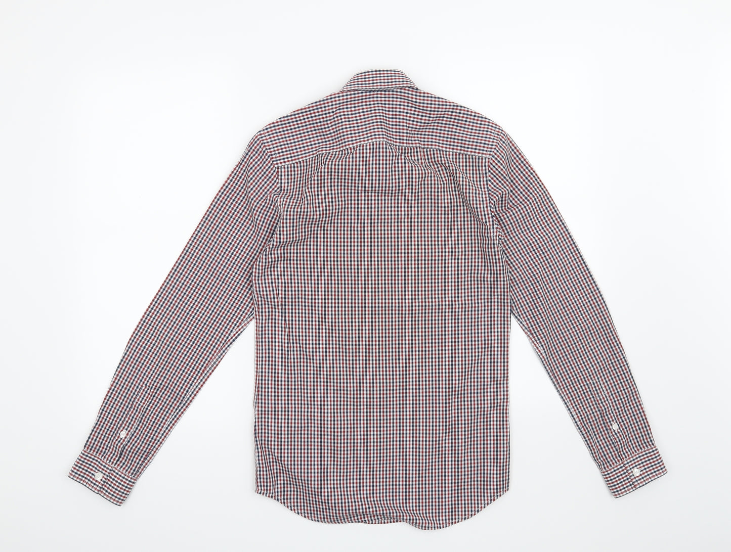 Topman Mens Red Check   Button-Up Size XS