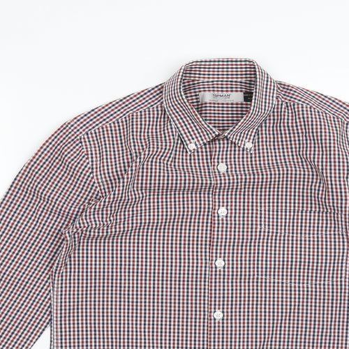 Topman Mens Red Check   Button-Up Size XS