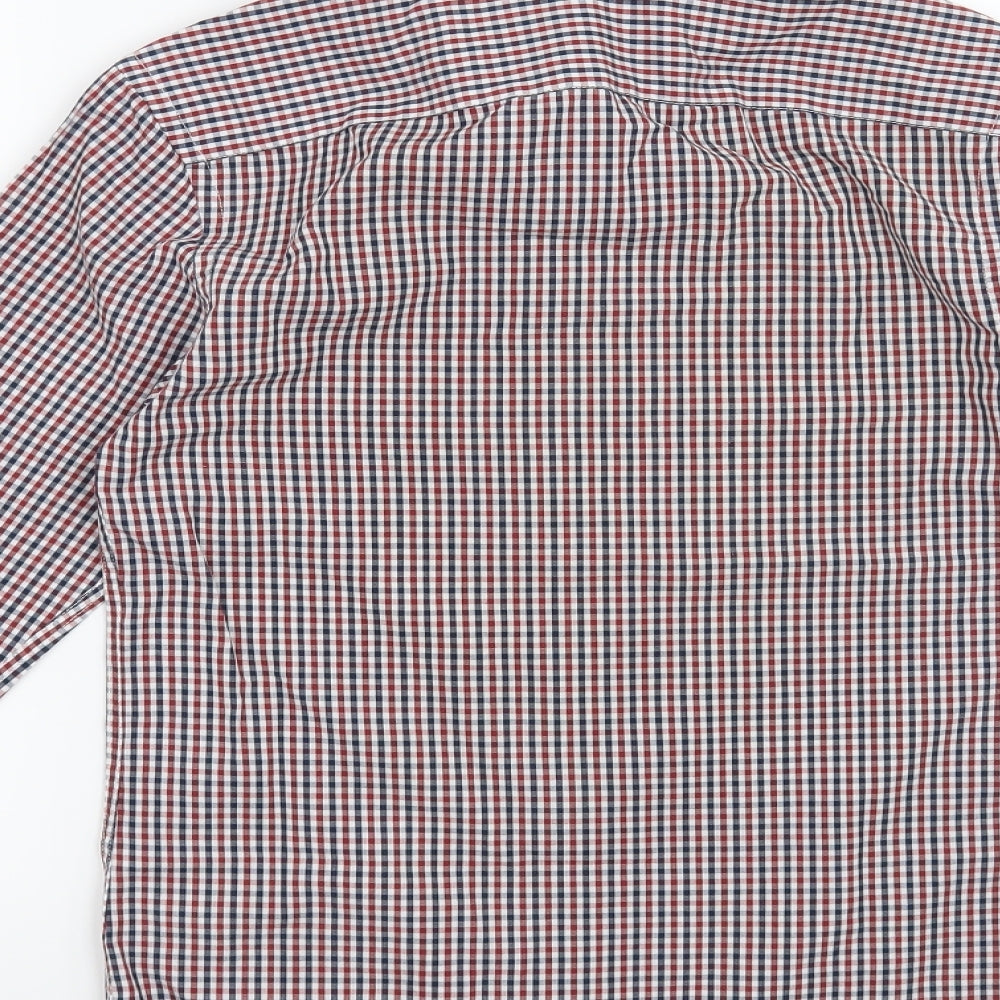 Topman Mens Red Check   Button-Up Size XS