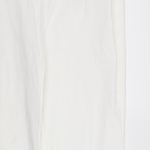Marks and Spencer Womens White   Straight Jeans Size 16 L31 in