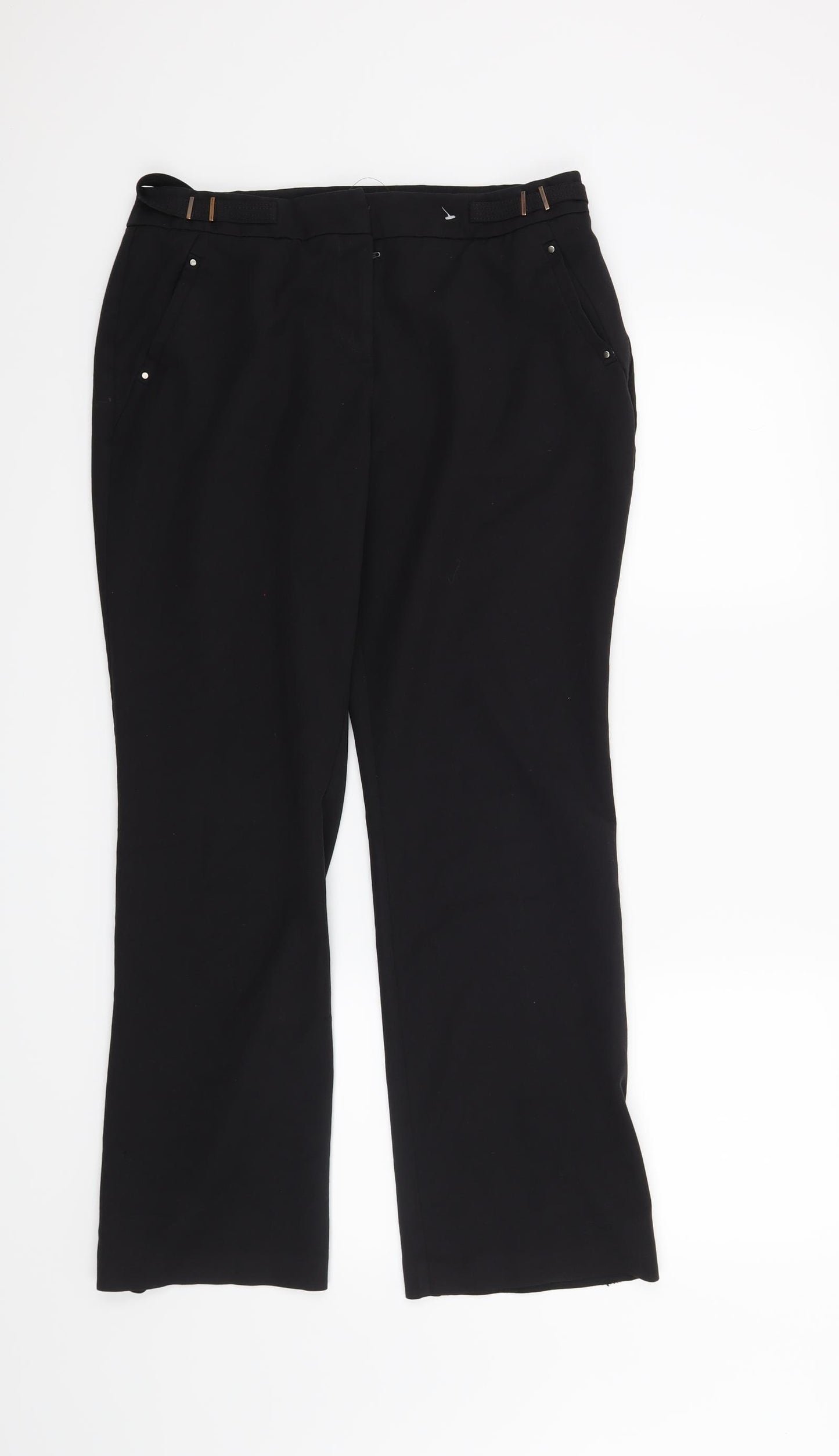 Wallis Womens Black   Trousers  Size 12 L27 in