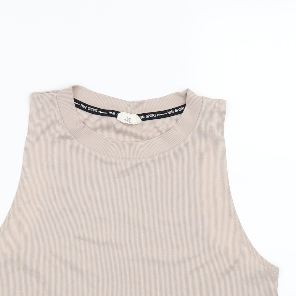 H&M Womens Beige   Basic Blouse Size M