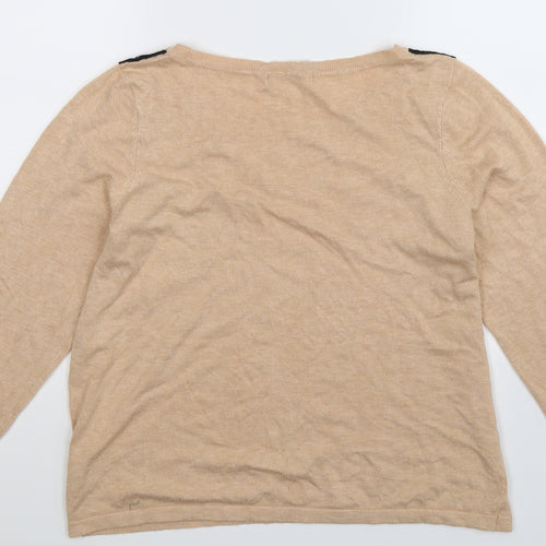 Marks and Spencer Womens Beige  Knit Pullover Jumper Size 18