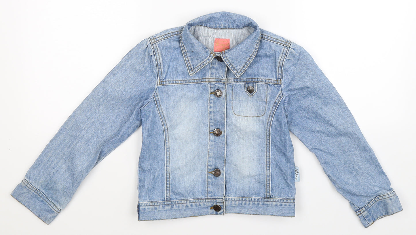 Annie Thornton Girls Blue  Denim Jacket  Size 6 Years