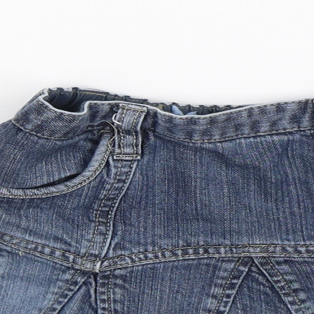 Monsoon Girls Blue  Denim Pleated Skirt Size 5-6 Years