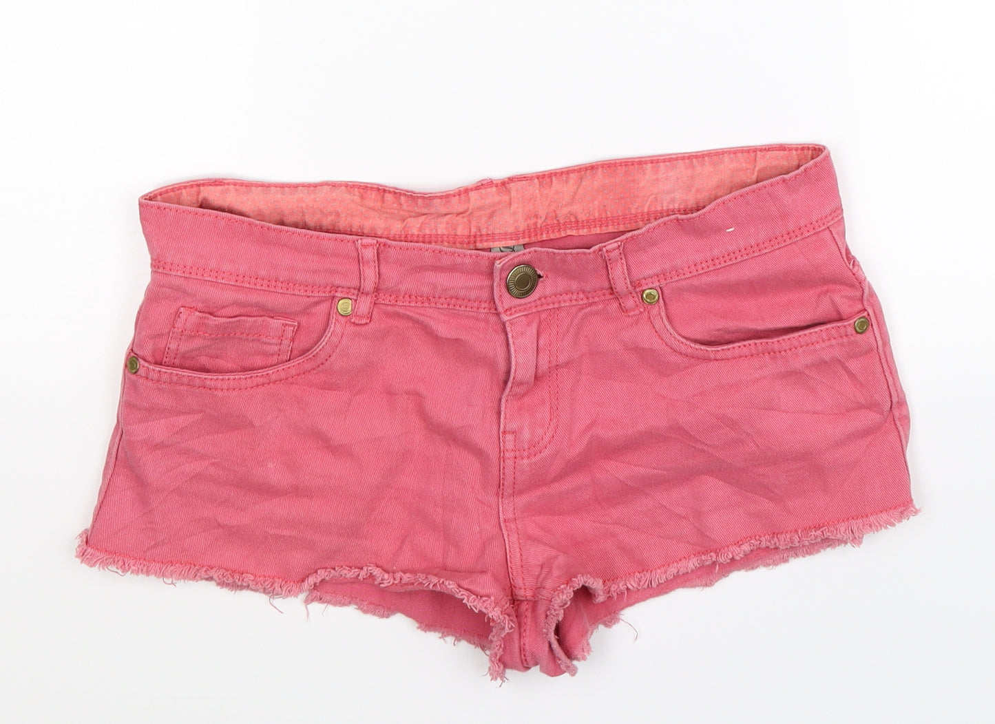 Denim Co Womens Pink  Denim Hot Pants Shorts Size 10