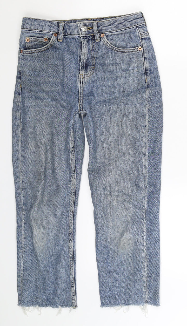Topshop Womens Blue Denim Cropped Jeans Size 26 in L22 in