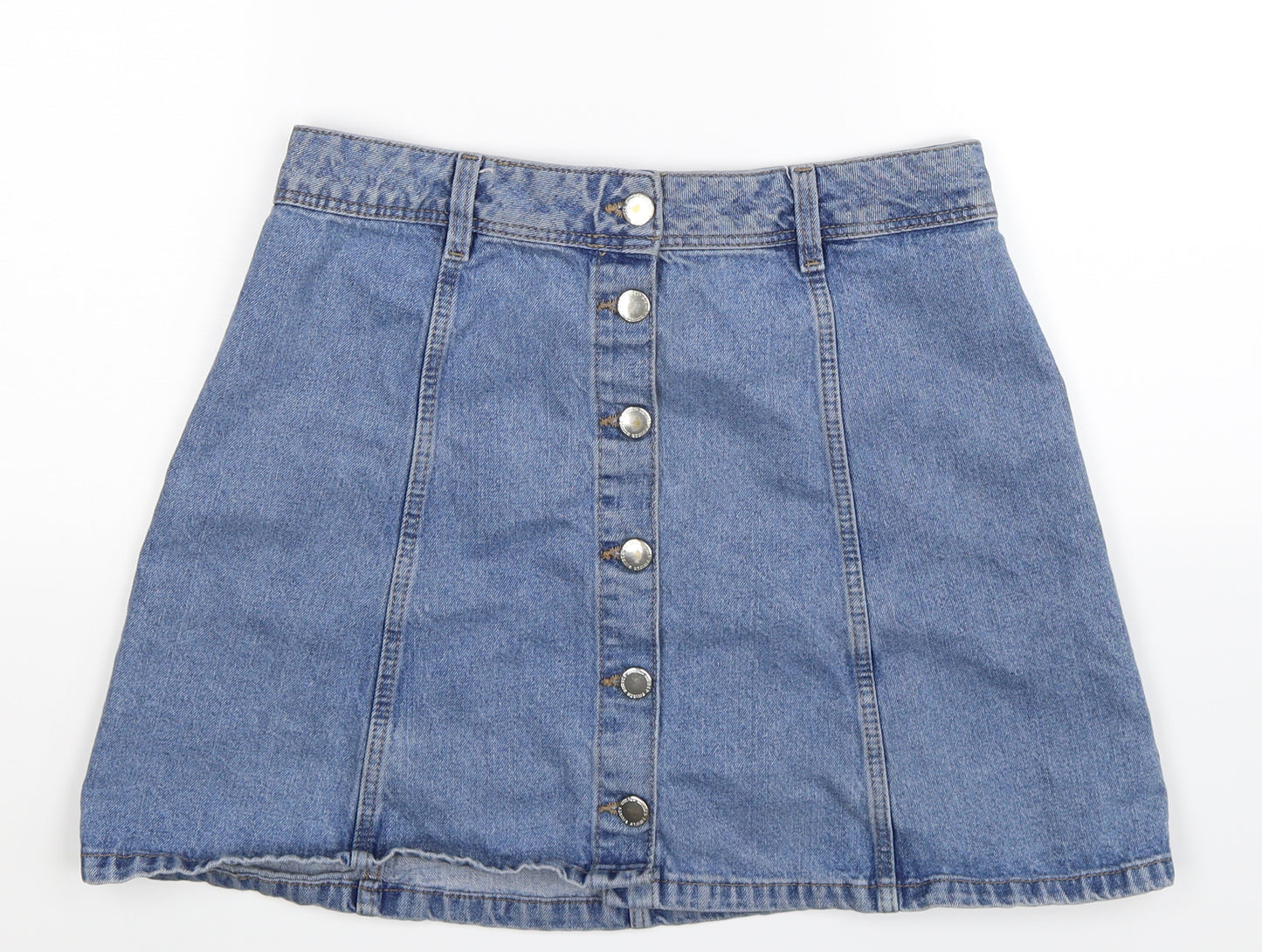 Divided Womens Blue  Denim A-Line Skirt Size 12