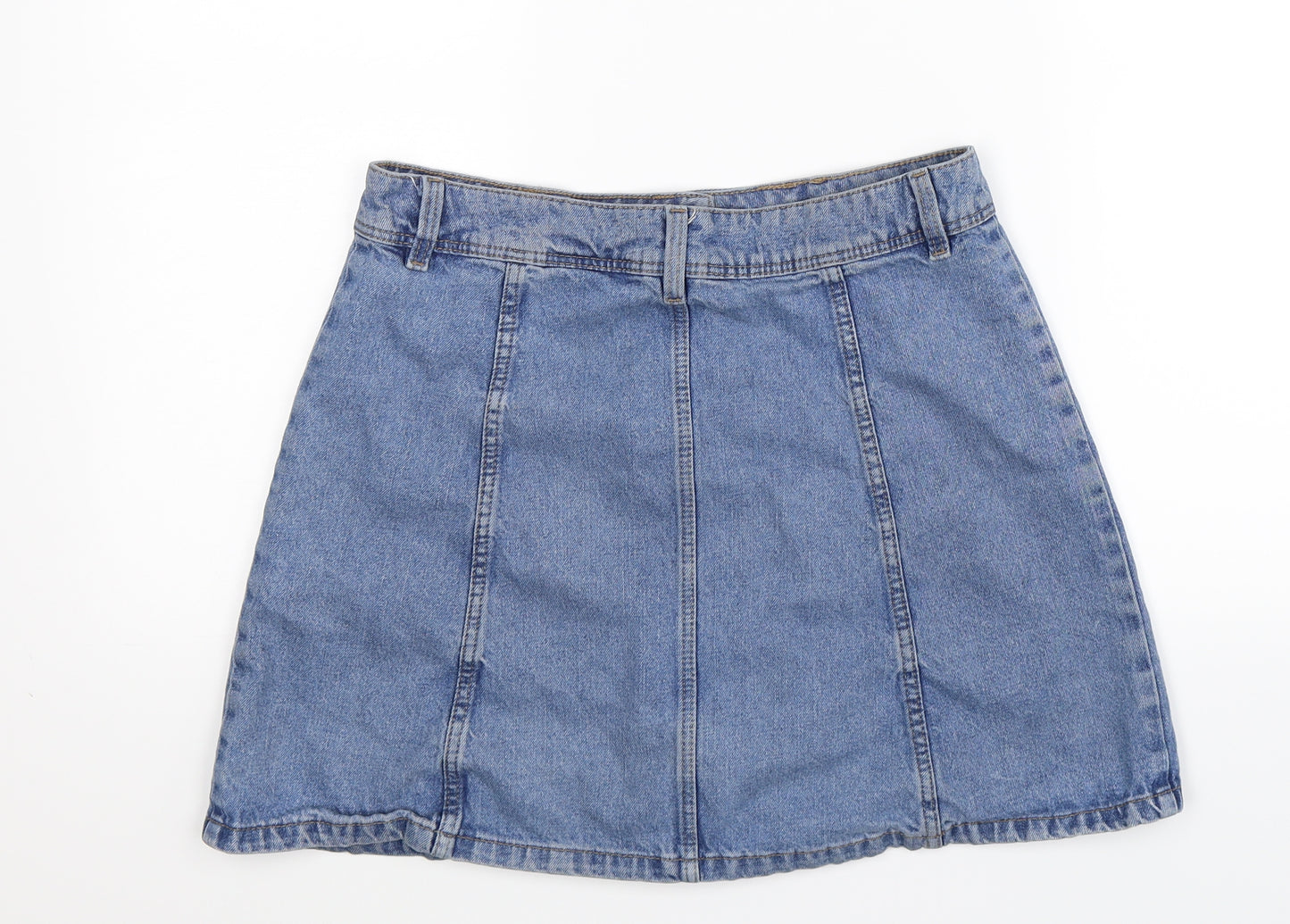 Divided Womens Blue  Denim A-Line Skirt Size 12