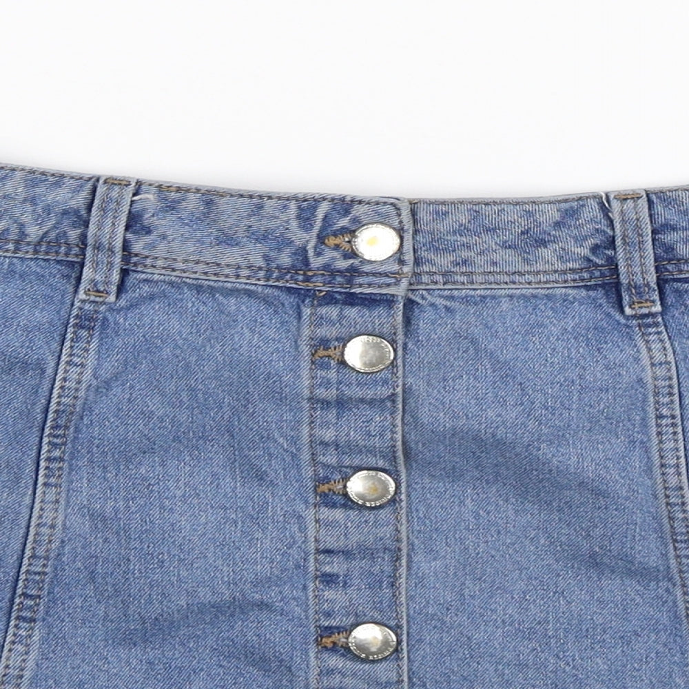 Divided Womens Blue  Denim A-Line Skirt Size 12