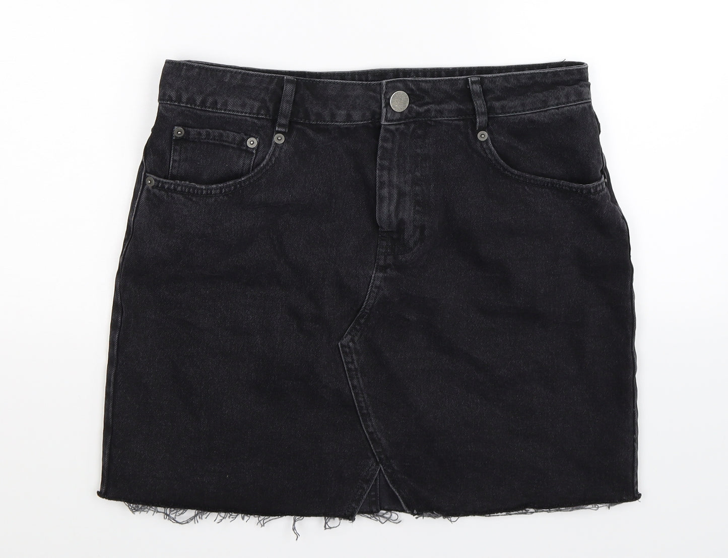 ASOS Womens Black  Denim Straight & Pencil Skirt Size 12