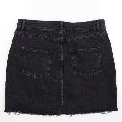 ASOS Womens Black  Denim Straight & Pencil Skirt Size 12