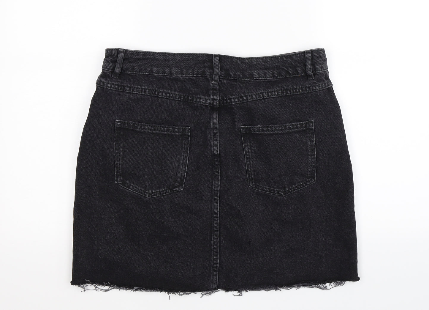 ASOS Womens Black  Denim Straight & Pencil Skirt Size 12